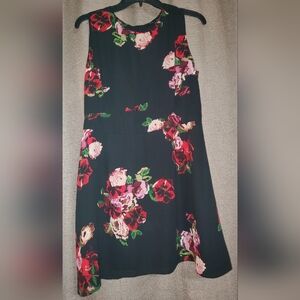 Sweet Rain Womens Floral Geometric Dress SZ LG